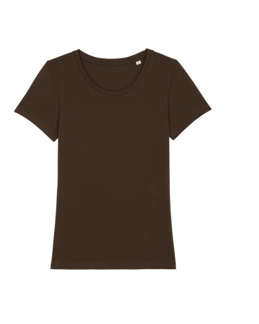 WOMEN TSHIRT FITTED DEEP CHOCOLATE