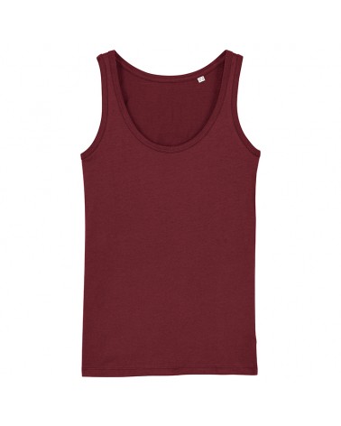 THE WOMEN'S FITTED TANK TOP BURGUND