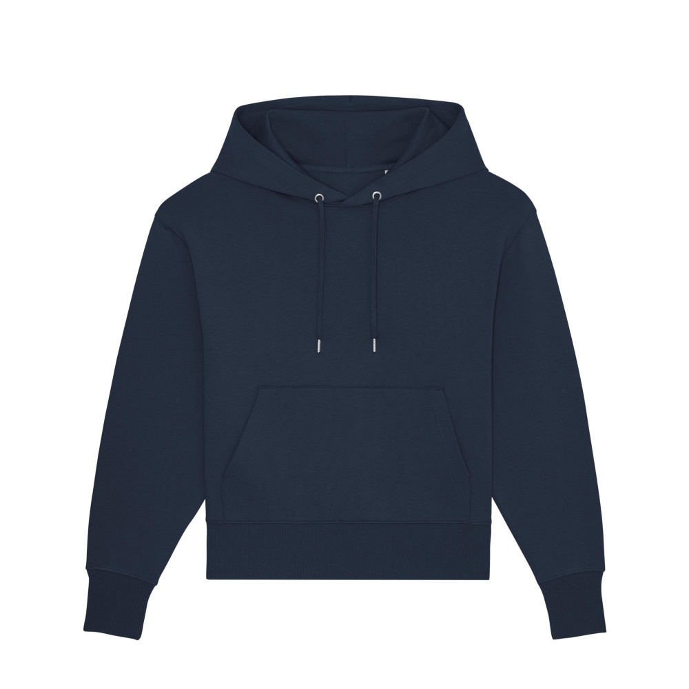 HEAVY HOODIE SHORT UNISEX RELAXED FIT FRENCH NAVY