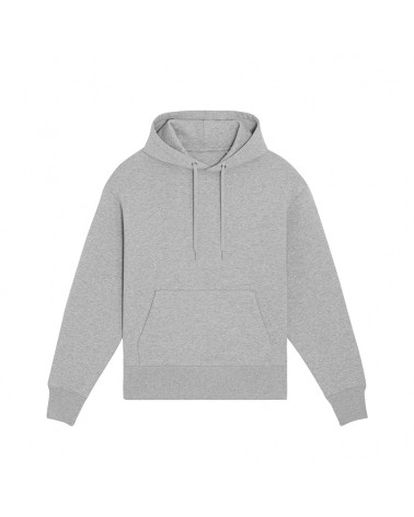 HEAVY HOODIE SHORT UNISEX RELAXED FIT HEATHER GREY