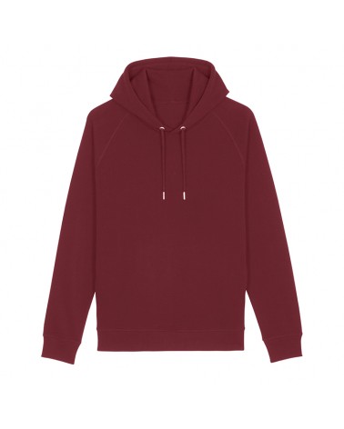 The unisex side pocket hoodie sweatshirt BURGUNDY