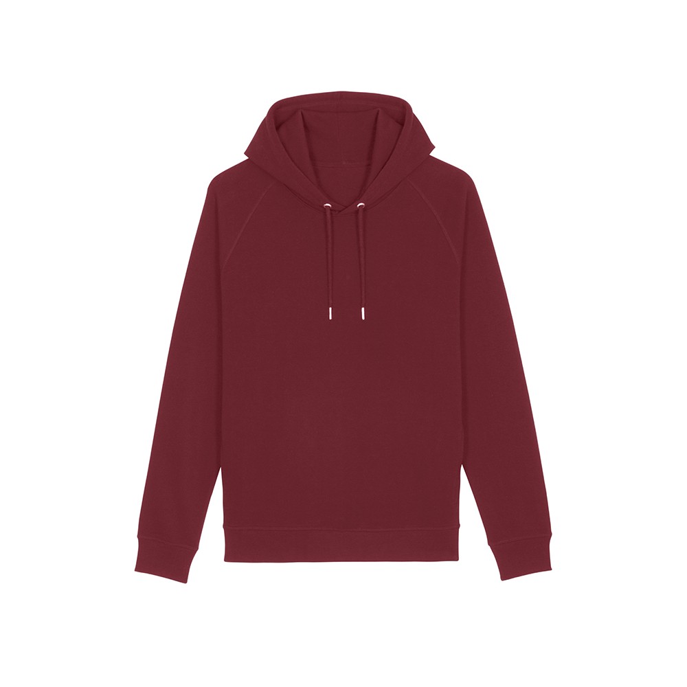 The unisex side pocket hoodie sweatshirt BURGUNDY