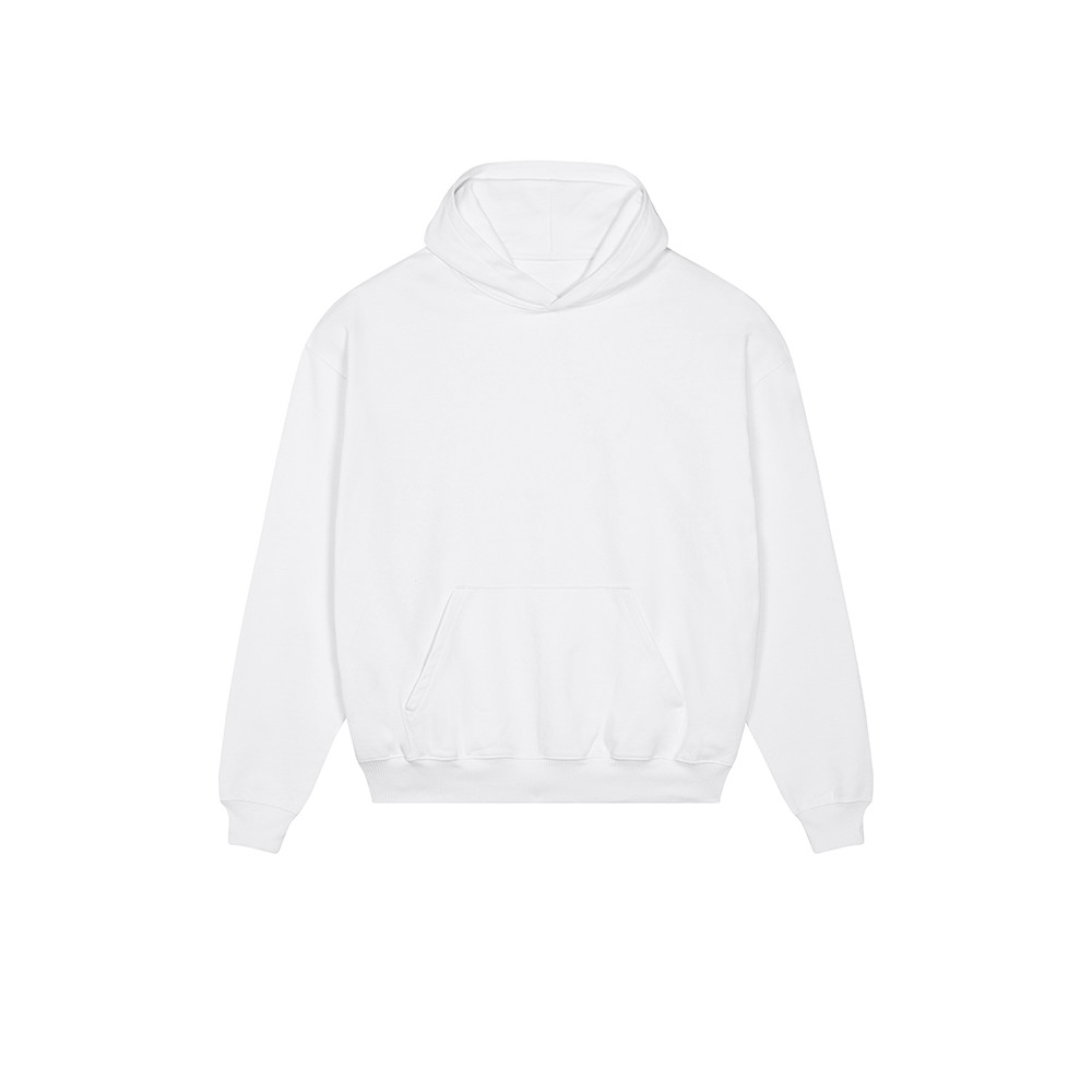 THE UNISEX BOXY DRY HAND FEEL HOODIE SWEATSHIRT WHITE