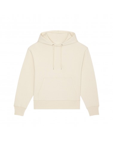 HOODIE SHORT UNISEX RELAXED FIT OFF WHITE