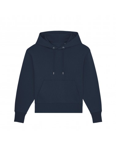 HOODIE SHORT UNISEX RELAXED FIT FRENCH NAVY