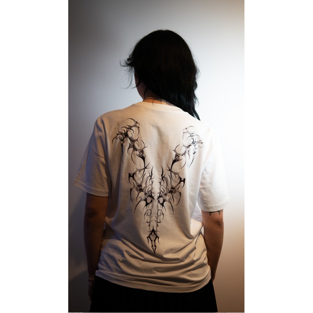 TSHIRT BIAŁY JULIXSZ KEEP YOURSELF SAFE - diwu.pl