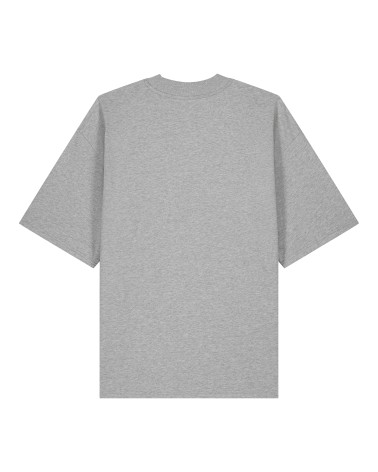 RELAXER - tshirt oversized unisex - SZARY MELANGE