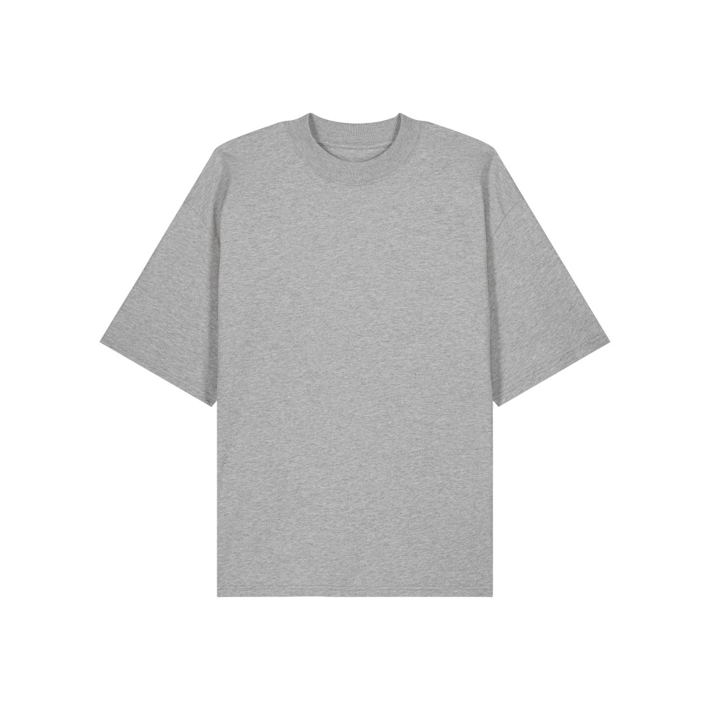 RELAXER - tshirt oversized unisex - SZARY MELANGE