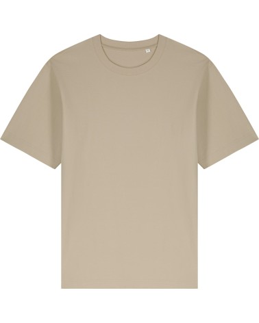 DIVER - gruby tshirt unisex luźny - PIASKOWY