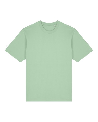 DIVER - gruby tshirt unisex luźny - PISTACJOWY