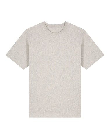 DIVER - gruby tshirt unisex luźny - POPIELATY MELANGE