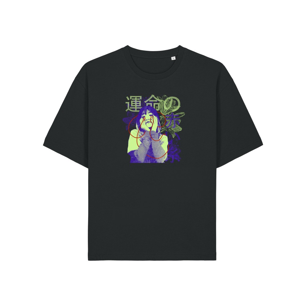 TSHIRT CZARNY JULIXSZ ANIME PURPLE