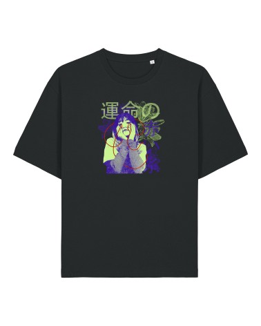 TSHIRT CZARNY JULIXSZ ANIME PURPLE