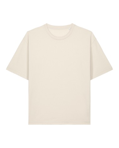 FLOATER - luźny tshirt boxy unisex - BEŻOWY