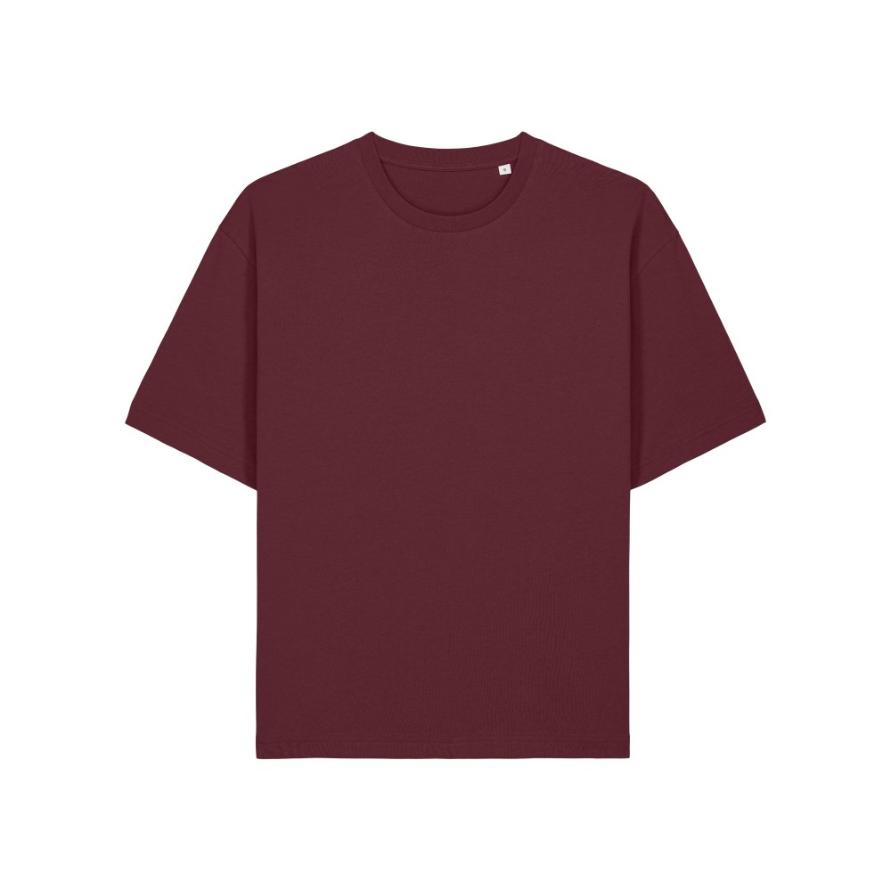 FLOATER - luźny tshirt boxy unisex - BORDO