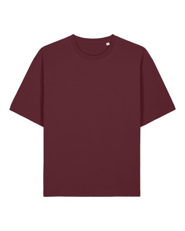 FLOATER - luźny tshirt boxy unisex - BORDO