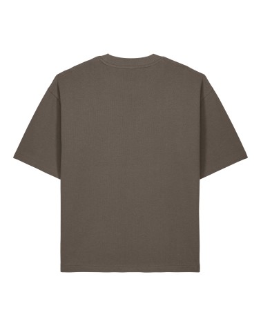 STACKER HEAVY UNISEX TSHIRT BOXY FIT CHOCOLATE