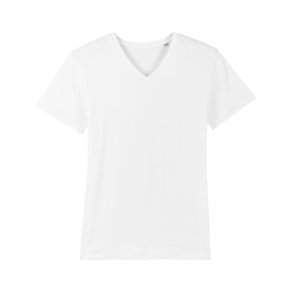 SHAPER - medium fit men's V-neck tshirt - WHITE