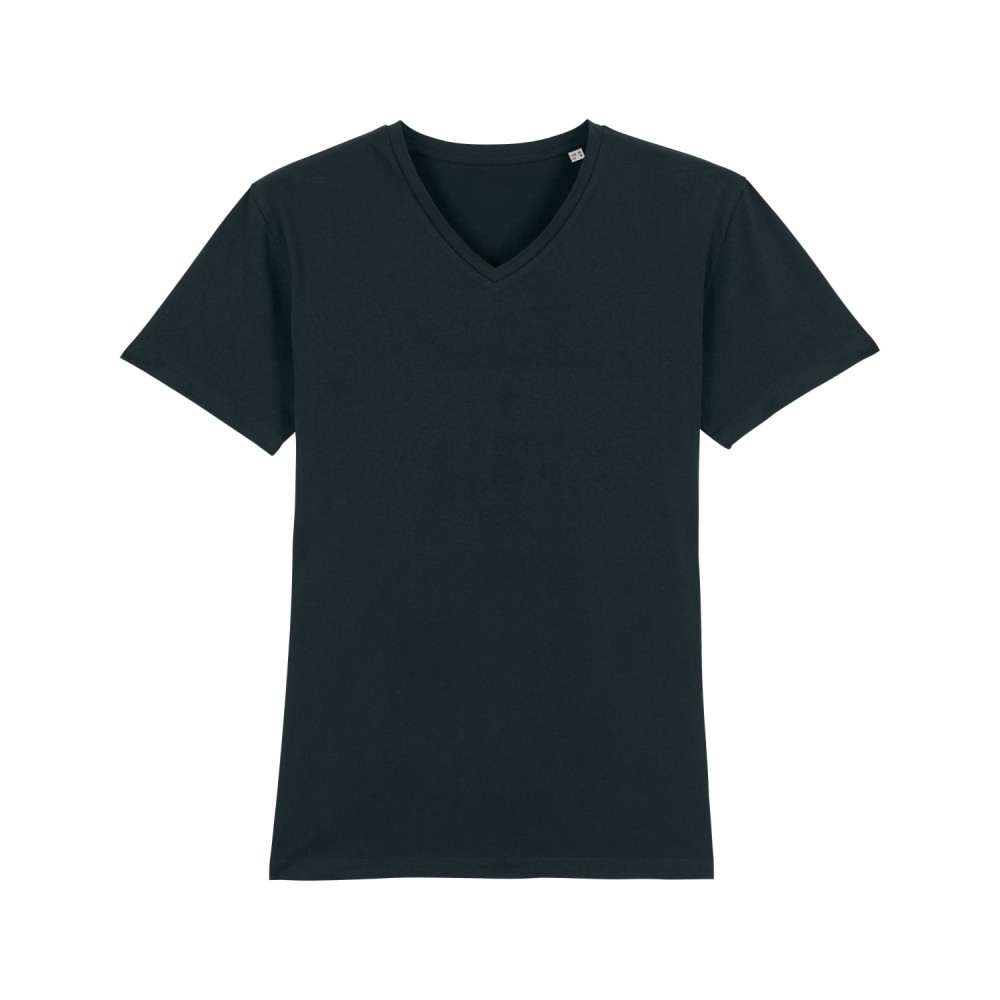 SHAPER - medium fit men's V-neck tshirt - BLACK
