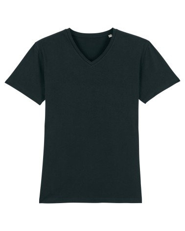 SHAPER - medium fit men's V-neck tshirt - BLACK