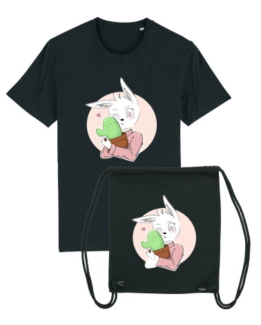 PAKIET DZIECIĘCY CHARLUNA TSHIRT KRÓLIK  Z WORKIEM