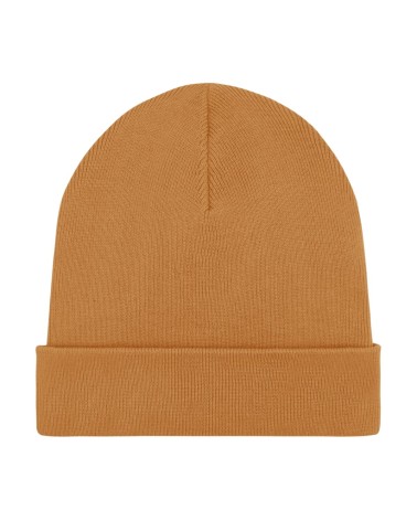 KNIT BEANIE - unisex czapka - ORANŻ