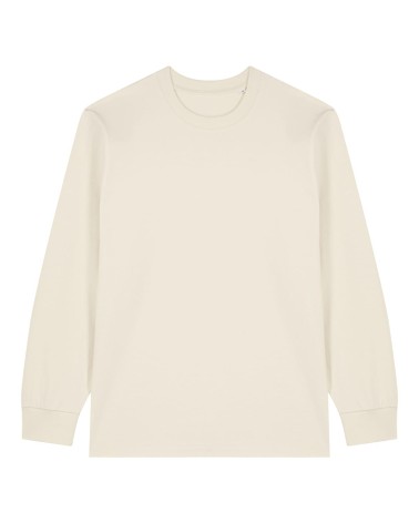 DIVER LONGSLEEVE - unisex luźny - BEŻOWY