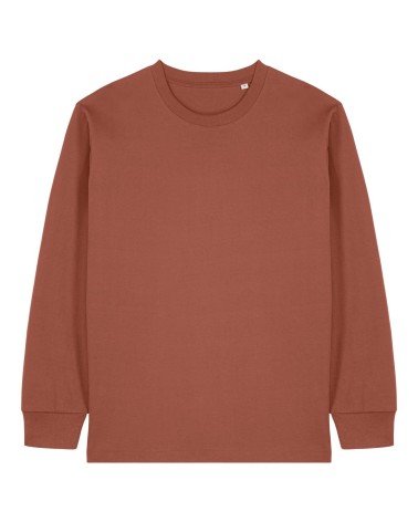 DIVER LONGSLEEVE - unisex relaxed fit - BRICK
