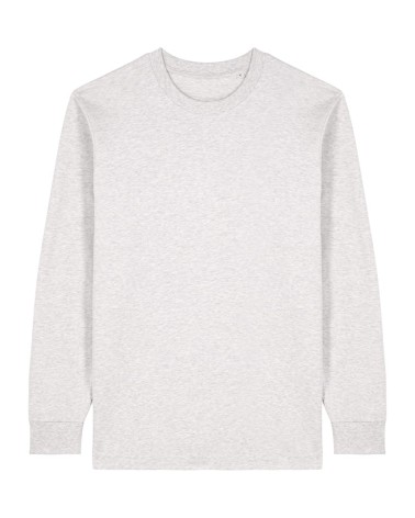 DIVER LONGSLEEVE - unisex luźny - CHŁODNY SZARY MELANGE