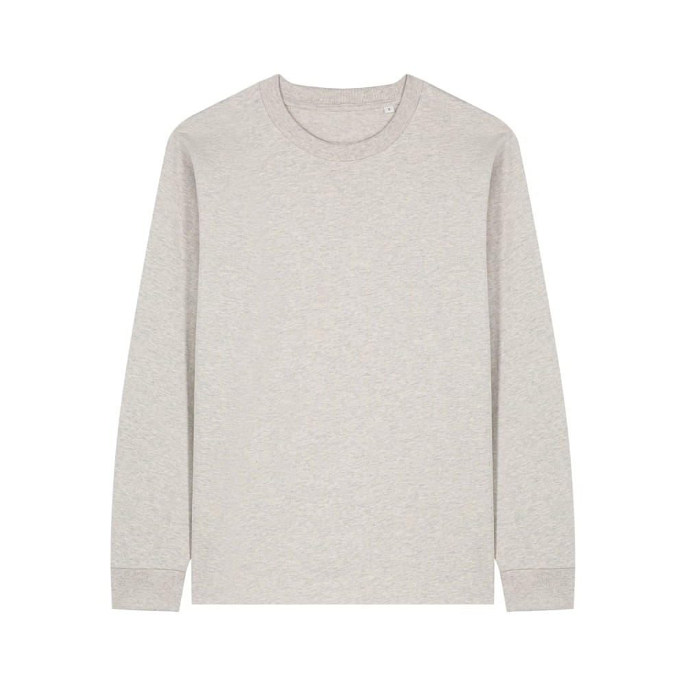 DIVER LONGSLEEVE - unisex luźny - POPIELATY MELANGE