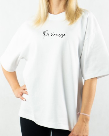 TSHIRT BIAŁY GRUBY BASIC DAMSKI PATRIOCI