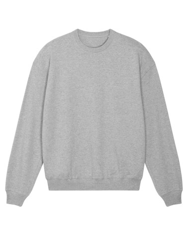 FORGER - heavy crewneck boxy unisex - HEATHER GREY