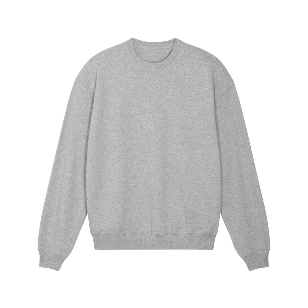 FORGER - heavy crewneck boxy unisex - HEATHER GREY