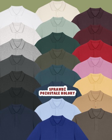 FRAMER - koszulka polo unisex medium fit - CIEMNY SZARY MELANGE