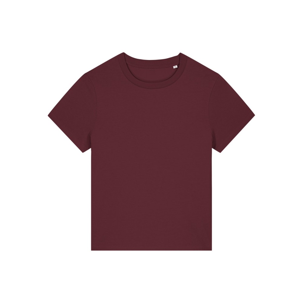 LYRA - tshirt damski medium fit - BORDO