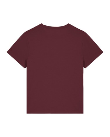 LYRA - tshirt damski medium fit - BORDO