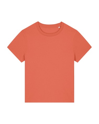 LYRA - tshirt damski medium fit - KORALOWY