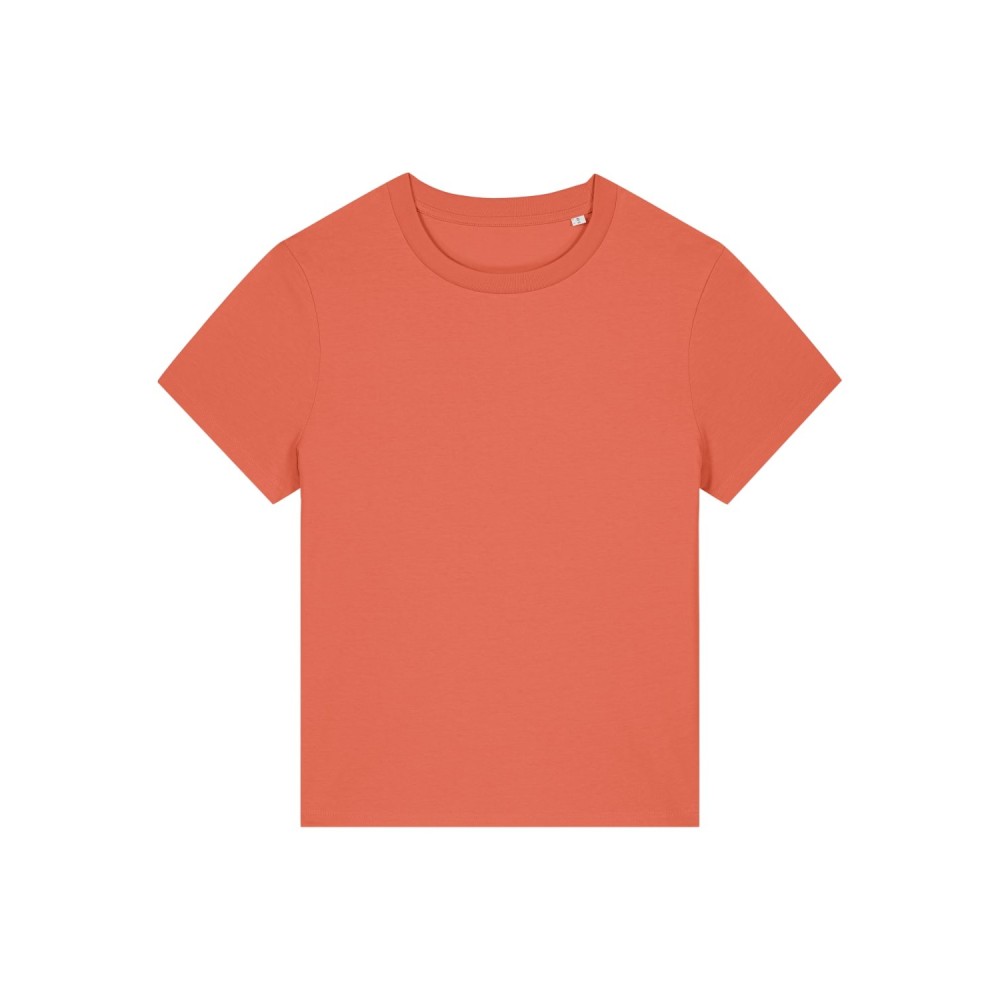 LYRA - tshirt damski medium fit - KORALOWY