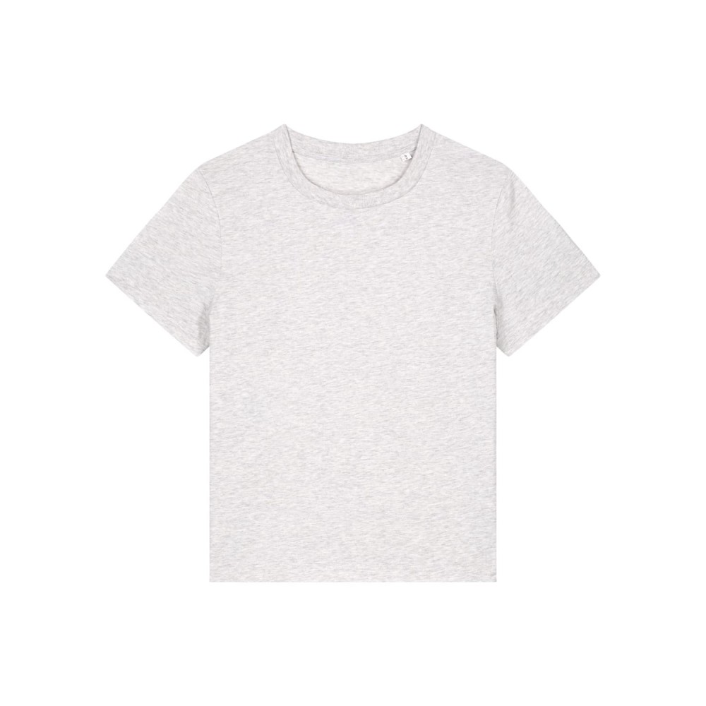 LYRA - tshirt damski medium fit - CHŁODNY SZARY MELANGE