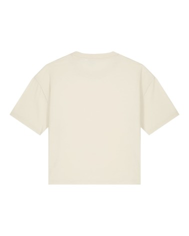 ZERA - tshirt boxy damski - BEŻOWY