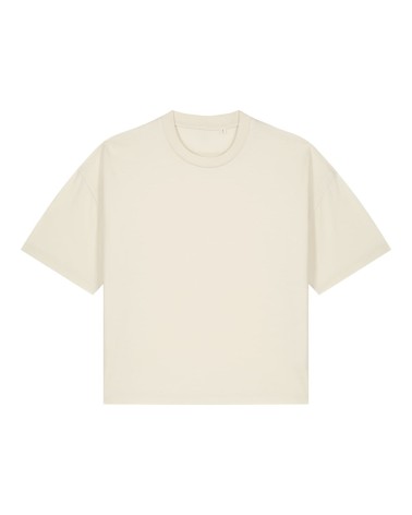 ZERA - tshirt boxy damski - BEŻOWY