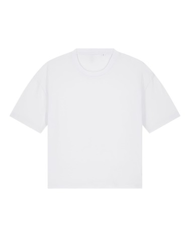 ZERA - tshirt boxy damski - BIAŁY