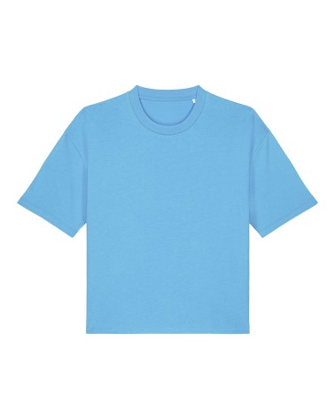 ZERA - tshirt boxy damski - AQUA