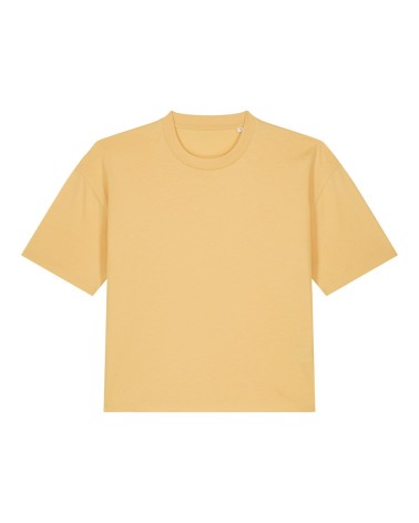 ZERA - tshirt boxy damski - MIODOWY