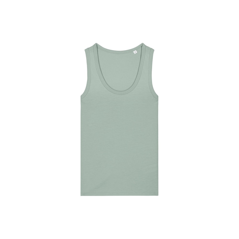 TARA WOMAN'S FITTED TANK TOP ALOE