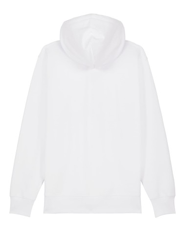ZIPPER - unisex zip-thru hoodie - WHITE