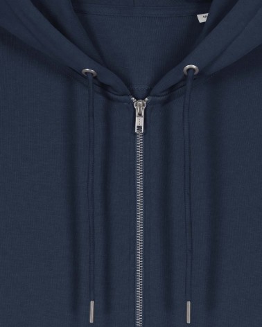ZIPPER - unisex zip-thru hoodie - FRENCH NAVY