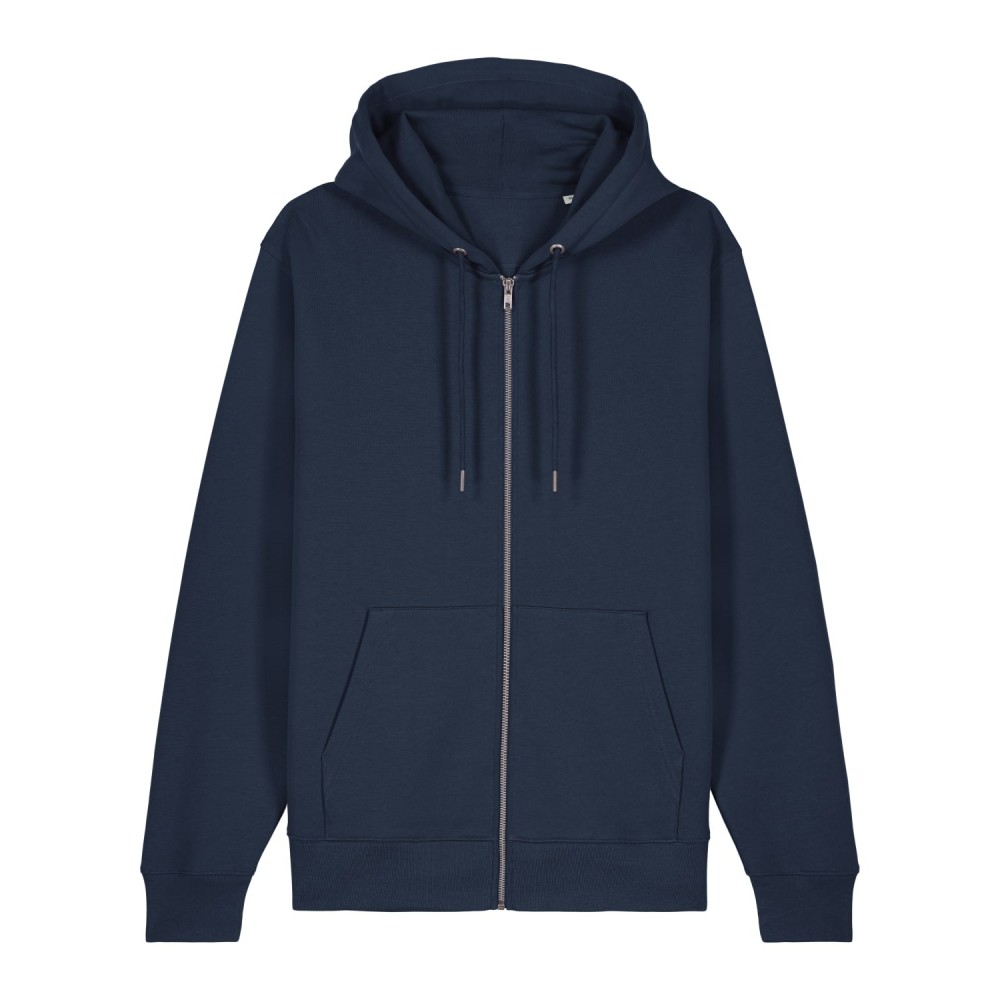 ZIPPER - unisex zip-thru hoodie - FRENCH NAVY