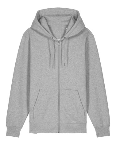 ZIPPER - unisex zip-thru hoodie - HEATHER GREY