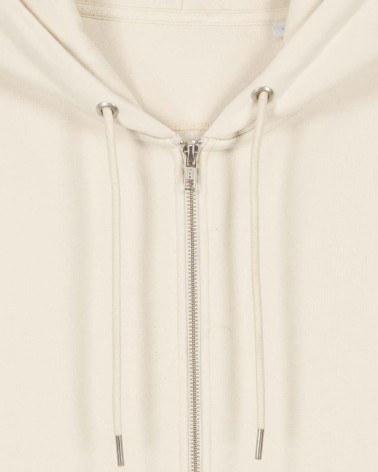 ZIPPER - rozpinana bluza z kapturem unisex - BEŻOWA